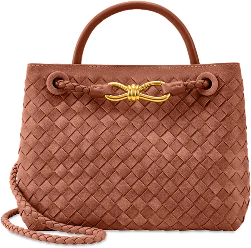 Vista 14 de Woven Tote Bag for Women Leather Shoulder Handbag Designer Top Handle Purses