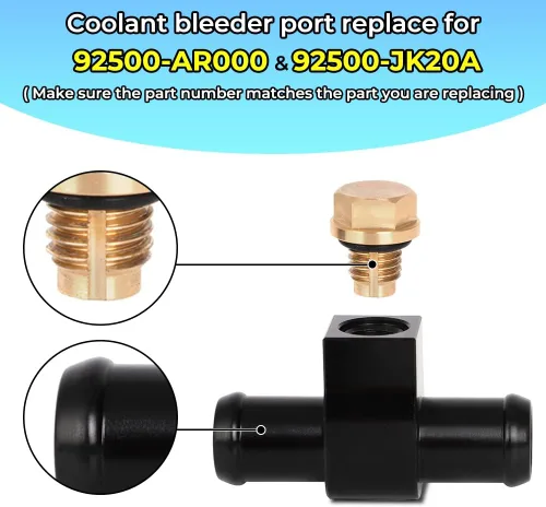 Vista 2 de MOTOQUEEN Reemplazo para 92500-AR000 y 92500-JK20A Conector de manguera jaspeado para Nissan Z33 350z Z34 370z Infiniti G35 G37 Puerto de purga