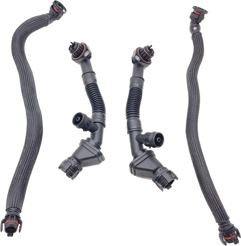 Vista 8 de 4 piezas de tubo de ventilación de cárter izquierdo y derecho para BMW 550i 650i 750i 750Li Alpina B7 X5 X6 xDrive35i N63 4.4L 11157575640