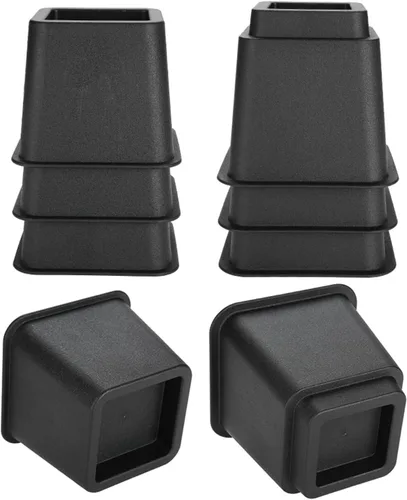 Vista 3 de Juego de elevadores de muebles ajustables, elevador de cama con elevadores de 4 x 5 y 4 x 3 pulgadas, pies elevadores para sofá silla