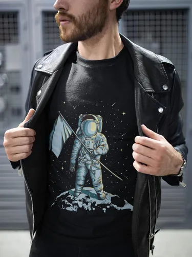Vista 2 de MATXSOMAX Camisetas gráficas para hombre, camisetas de astronauta, camisetas gráficas de diseño genial para hombre