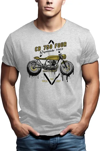 Vista 2 de Camiseta Cool Motorbike para Hombre - CB 750 Four Cafe Racer - Ropa Moto