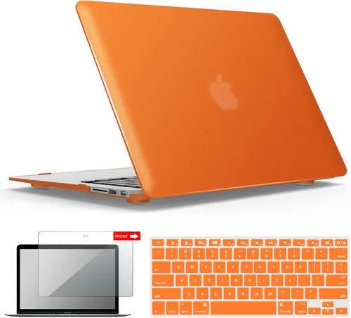 Vista 51 de iBenzer Carcasa rígida de plástico con superficie suave 3 en 1 y cubierta para teclado y protector de visualización para MacBook Air, Negro