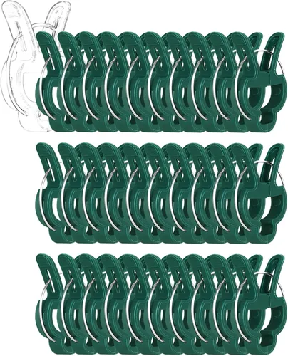 Vista 9 de Yinghezu 120 clips de soporte para plantas, flores y vides, clips de soporte para plantas de tomate de jardín para apoyar tallos, enredaderas