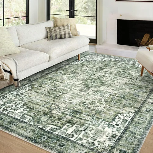 Vista 58 de SIILOOM Alfombra lavable de 2 x 3 pies, alfombra suave color taupe ceniza para entrada, tapete antideslizante para puerta de interior, tapete