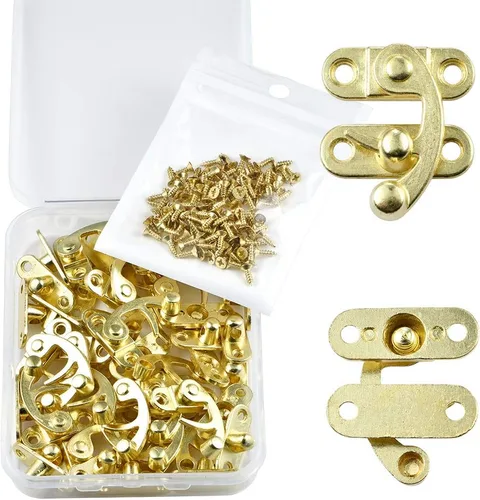 Vista 9 de 20 pestillos engrosados de bronce macizo para caja de joyería