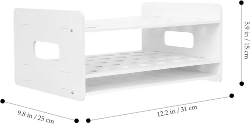 Vista 6 de Cabilock Estante de herramientas artesanales de madera para tijeras de almacenamiento de mesa Estante de exhibición para niños Soporte de tubo