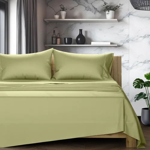 Vista 21 de TEXAS LINEN CO. Sábanas de algodón egipcio de la serie 1200, tamaño Beige