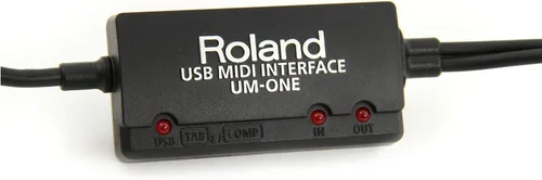Vista 4 de Roland Interfaz MIDI UM-ONE-MK2 y acoplador MIDI Hosa GMD-108