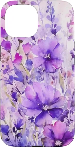 Vista 6 de Purple Lavender Flower Watercolor for Women & Girls Case for iPhone 17