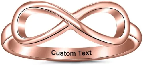 Vista 2 de Anillo infinito de amistad para mujeres, adolescentes, niñas, mejor amiga, 2 mejores amigas, mejores amigas, amigas, hermanas, promesa, mujer, ella