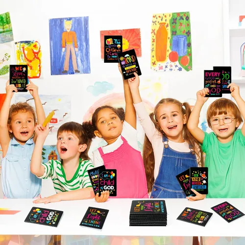 Vista 7 de Bloc de notas de versículo bíblico para niños, 20 cuadernos inspiradores a granel para fin de año, mini coloridos escrituras cristianas, blocs