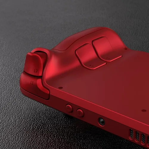 Vista 7 de eXtremeRate DIY Full Set Shell with Buttons for Steam Deck LCD, Custom Faceplate Back Plate Replacement Shell for Steam Deck LCD - Scarlet Red