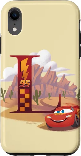 Vista 25 de Disney & Pixar - Carcasa para iPhone 17, diseño de letra L con monograma de letras L Lightning McQueen