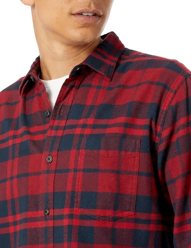 Vista 3 de Tienda Essentials - Camisa de franela de manga larga para hombre (disponible en tallas grandes y altas)