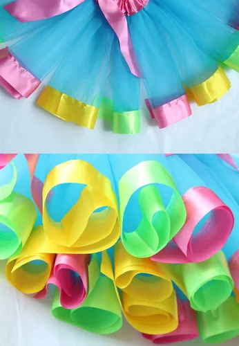 Vista 2 de BGFKS - Tutú para niñas pequeñas y niñas con lazo para el pelo y medias largas