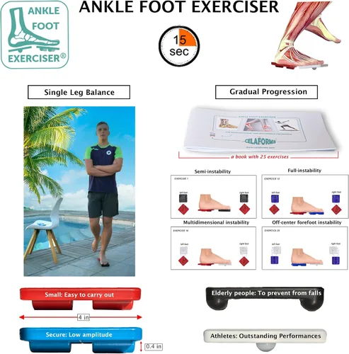 Vista 2 de Ankle Foot Exerciser® Fortalecedor de tobillo para alivio del esguince de tobillo, fortalecedor de pies para fascitis plantar; movilidad de tobillo