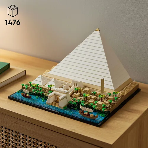 Vista 2 de LEGO Architecture Gran Pirámide de Giza Set 21058, Kit de Construcción de Modelo de Decoración del Hogar, Actividad Creativa de DIY, Colección
