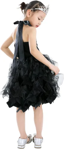 Vista 6 de Vestido tutú para niñas, vestido de tul con lentejuelas, vestido de princesa para niñas pequeñas, disfraz de fiesta de cumpleaños brillante
