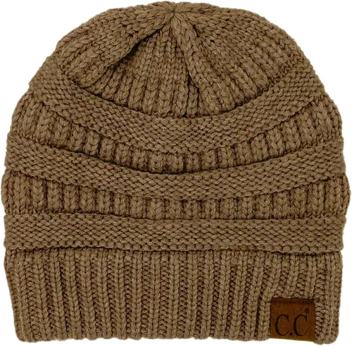 Vista 32 de CC Classic Winter Fall Trendy Chunky Stretchy Cable Knit Beanie Hat 2 tonos púrpura/azul marino