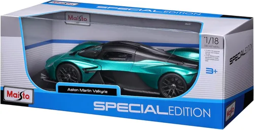 Vista 10 de Maisto 1:18 Scale Special Edition 2022 Aston Martin Valkyrie Vehículo fundido a presión, verde
