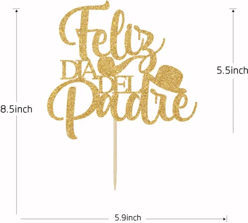 Vista 3 de Feliz Dia Del Padre - Decoración para tarta, decoración del día del padre, Feliz Cumpleanos Papa, Best Dad Ever, decoración de fiesta de cumpleaños