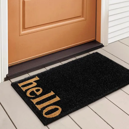 Vista 10 de LuxUrux Alfombra de Fibra de Coco de Bienvenida - Respaldo Extra Resistente, 17'' x 30'' Alfombra Natural para Puerta - Fácil de Limpiar, Hermoso