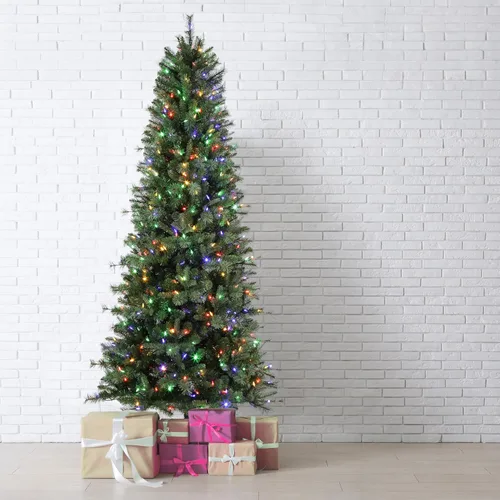 Vista 5 de Haute Decor Grand Bank - Árbol de Navidad delgado de polietileno de 7.5