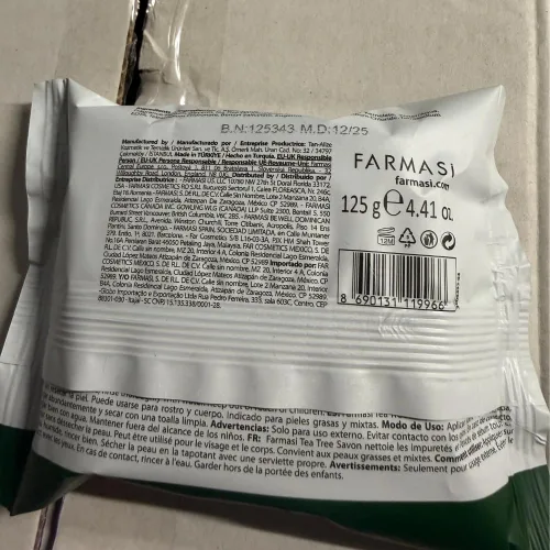 Vista 7 de FARMASi Jabón de árbol de té, barra limpiadora de piel grasa y propensa a manchas para cara y cuerpo, limpieza diaria aclaradora, 4.41 onzas
