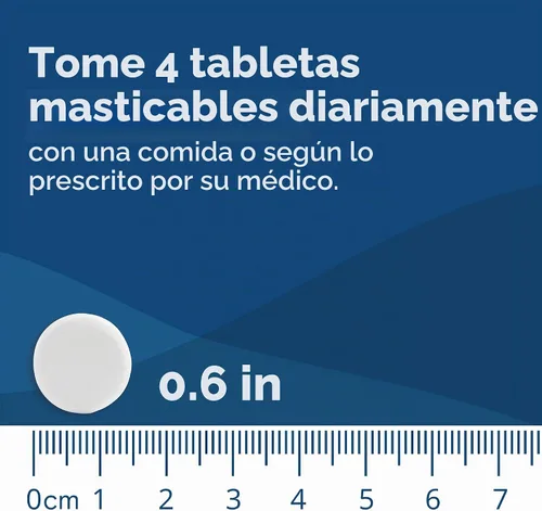 Vista 6 de Citrato de calcio de fusión bariátrica con vitamina D y magnesio, 124 tabletas masticables