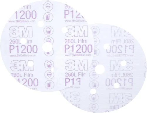 Vista 10 de 3M 17 Hookit - Disco de película para acabado, antipolvo, 6 pulgadas, P8., P600, 3