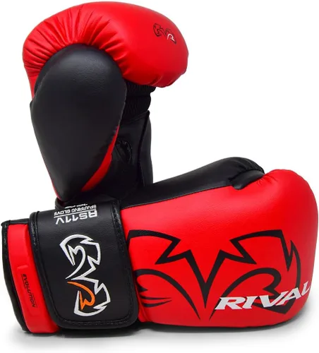 Vista 10 de Guantes de boxeo RIVAL RS11V Evolution para sparring, acolchado extra grueso de 5 cm, sistema V-Strap Wrist Lock 2, compartimento para manos grande