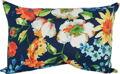 Vista 2 de Blazing Needles Almohada rectangular para interiores y exteriores, 19 x 11 pulgadas, Alfinia Fresco Caspian, 2
