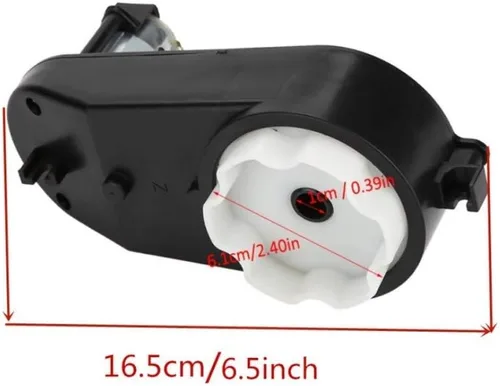 Vista 2 de Caja de cambios 12V390 20000RPM con motor de CC, motor RS390 de 12 V con caja de engranajes para niños, accesorios de paseo eléctrico para niños