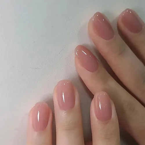 Vista 14 de Uñas postizas a presión degradadas con purpurina de longitud corta, uñas postizas en forma de ataúd con diseño de hojas de corazón, 24 uñas postizas