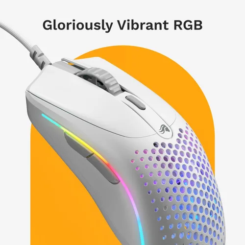 Vista 5 de Glorious Gaming - Ratón para juegos PC superligero con cable y carcasa de panal de abeja, 6 botones programables, iluminación RGB y patines PTFE