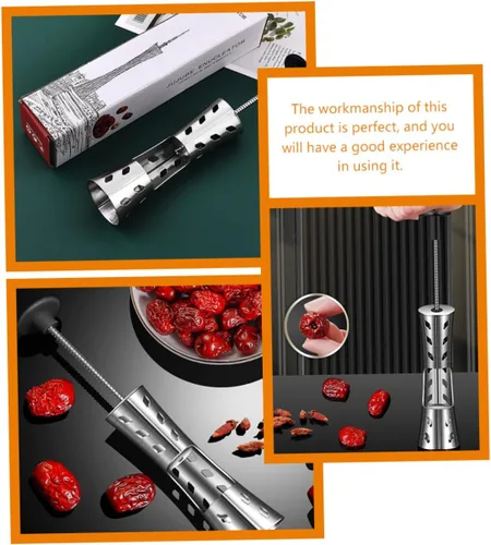 Vista 6 de LIFKOME Cherry Pitter Cherry Core Cherry Depitter Cherry Fruit Pitter Herramienta Corer y Pitter Red Date Pitter Vegetal Tool Plantador Deseeded
