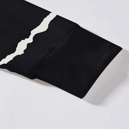 Vista 4 de Camisetas de manga larga con cuello redondo y estampado a rayas para mujer, para otoño e invierno