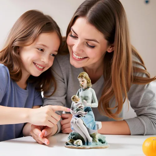 Vista 9 de Figura de porcelana, mamá, feliz todos los días, recuerdos, regalos de ceremonia, estatua para decoración del hogar.