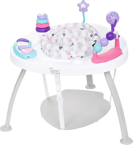 Vista 24 de Smart Steps® Explore N’ Play 5 en 1 de asiento de actividad a elevador, Azul Safari Divertido Blue Safari Fun