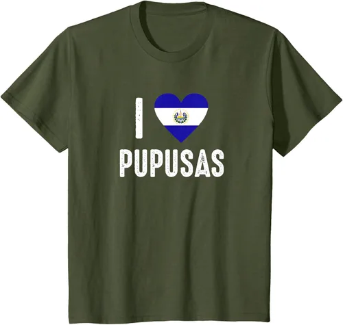 Vista 10 de Camiseta I Love Pupusa from El Salvador