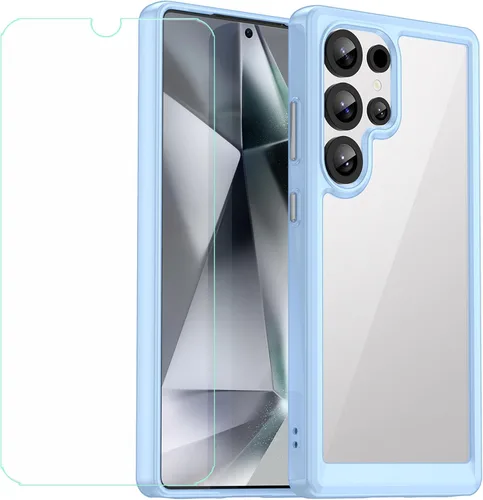 Vista 11 de TPU Cover for luckeu I25 Ultra + HD Tempered Glass, Shell Protective Back Case - 9 Hardness Anti-Scratch Screen Protector (7,25")-MFXC - Black