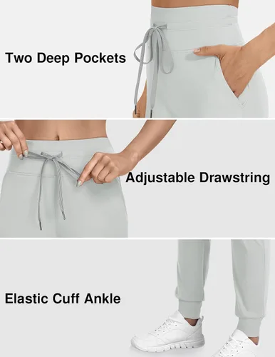 Vista 4 de TARSE Pantalones deportivos para mujer con bolsillos y cordón para correr