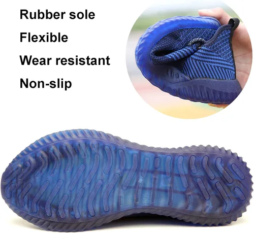 Vista 4 de SUADEX Zapatos indestructibles con punta de acero para hombres y mujeres, zapatos de seguridad para el trabajo, zapatos de construcción industrial
