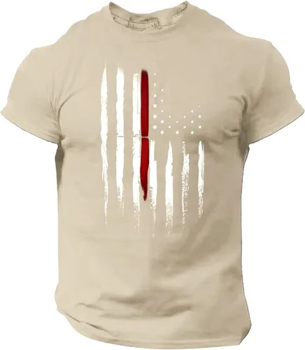 Vista 28 de Camisetas de verano para hombre, estilo casual, ajustado, manga corta, de algodón, patriótica, de Estados Unidos, con bandera americana, camiseta