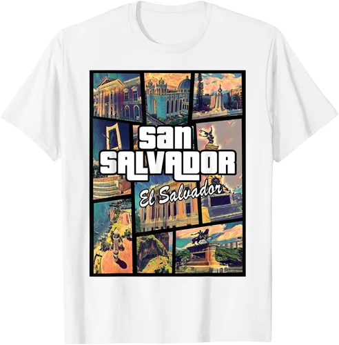 Vista 64 de Camiseta Orgullosa de San Salvador Capital El Salvador