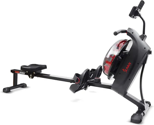 Vista 8 de Máquina de remo acuático Elite de Sunny Health & Fitness con tanque vertical de alta resistencia dinámica, entrenamiento de cuerpo completo de bajo