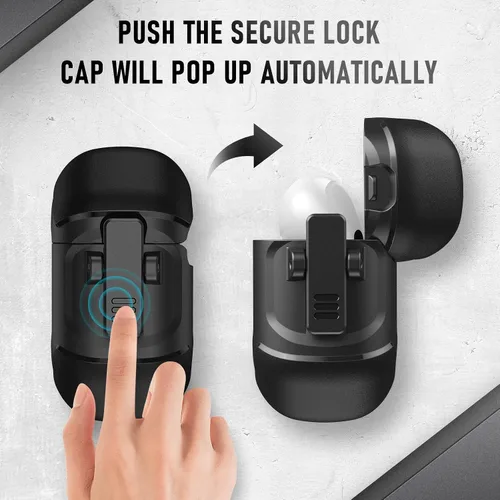 Vista 2 de Maxjoy Funda para AirPods Pro 3 (2025), funda protectora rígida compatible con Airpods Pro de 3ª generación con kit de limpiador de llavero