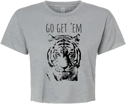 Vista 9 de Women's Screen Printed Crop Tee, Shirts With Sayings