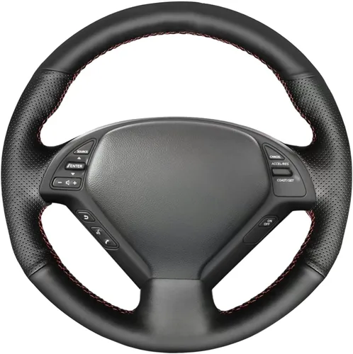 Vista 18 de Loncky - Funda de cuero para volante color beige, ajuste personalizado para Infiniti G37/ Infiniti G35/ Infiniti EX35 /Infiniti EX25/ Infiniti EX37